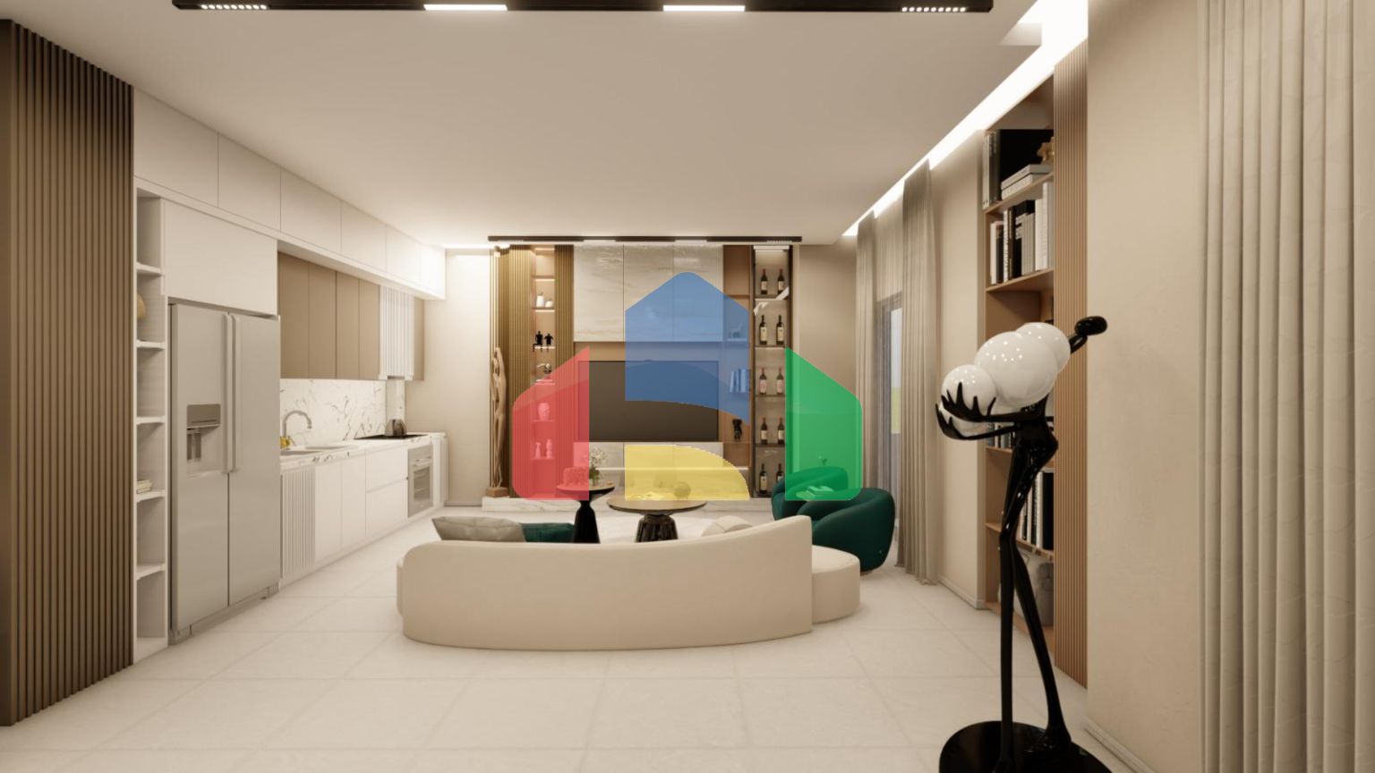 Квартира с 2 спальнями на Северном Кипре на берегу моря