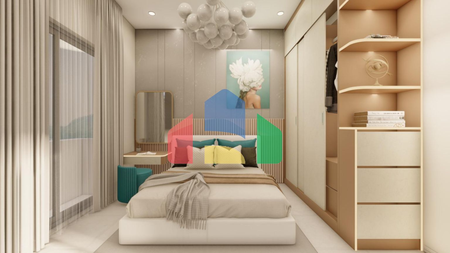 Квартира с 2 спальнями на Северном Кипре на берегу моря