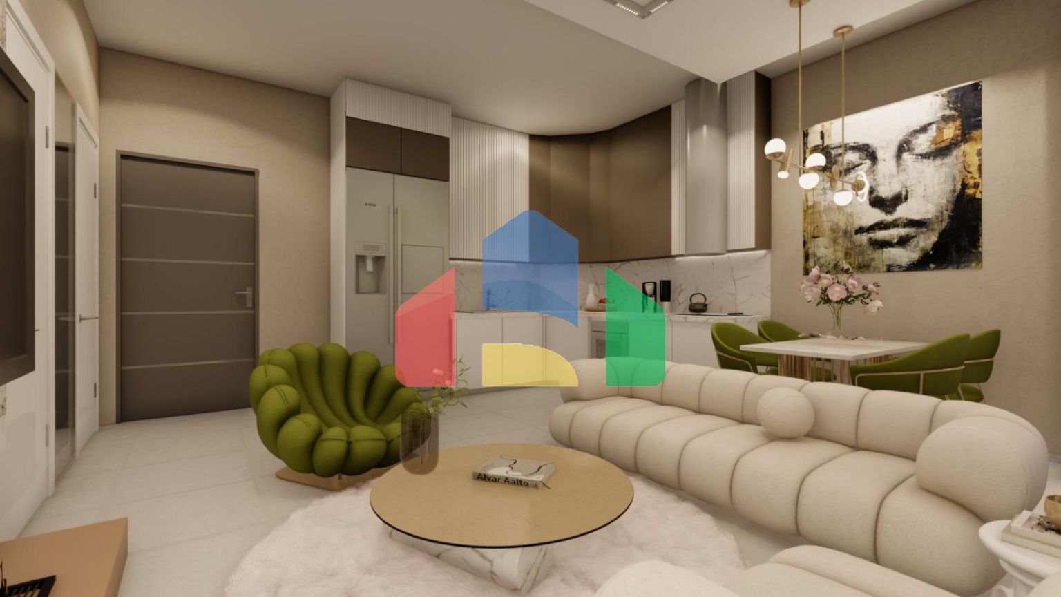 Квартира с 2 спальнями на Северном Кипре на берегу моря