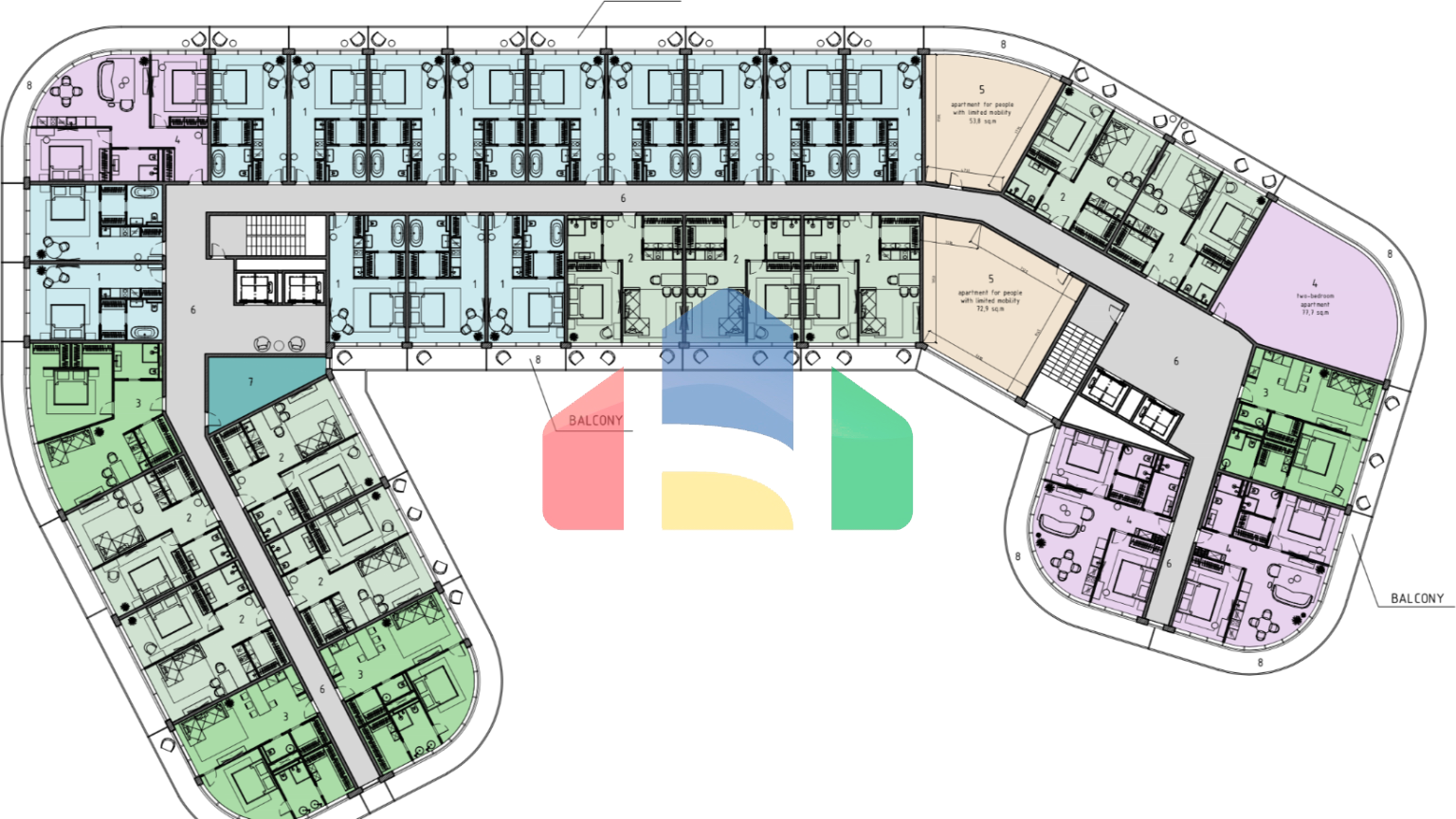 Премиальный комплекс апартаментов на берегу океана в Сануре (Бали)