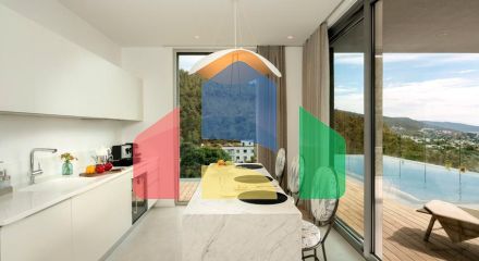 Современная резиденция с видом на море в махалле Йокушбаши, Бодрум