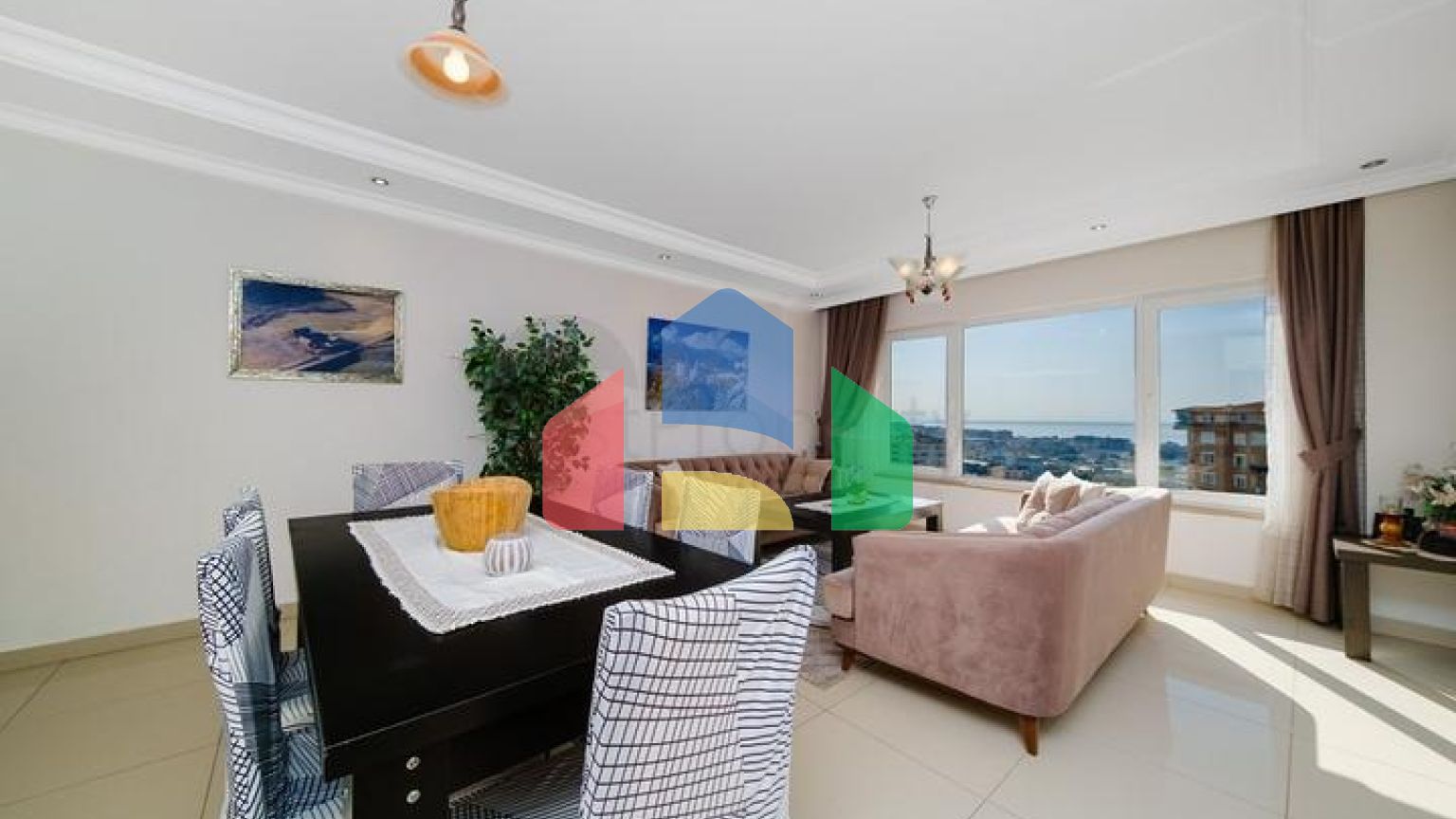 Пентхаус 4 + 1 з видом на море в Джікджіллі