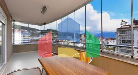 Квартира 2+1 в сучасному комплексі з видом на море та інфраструктурою