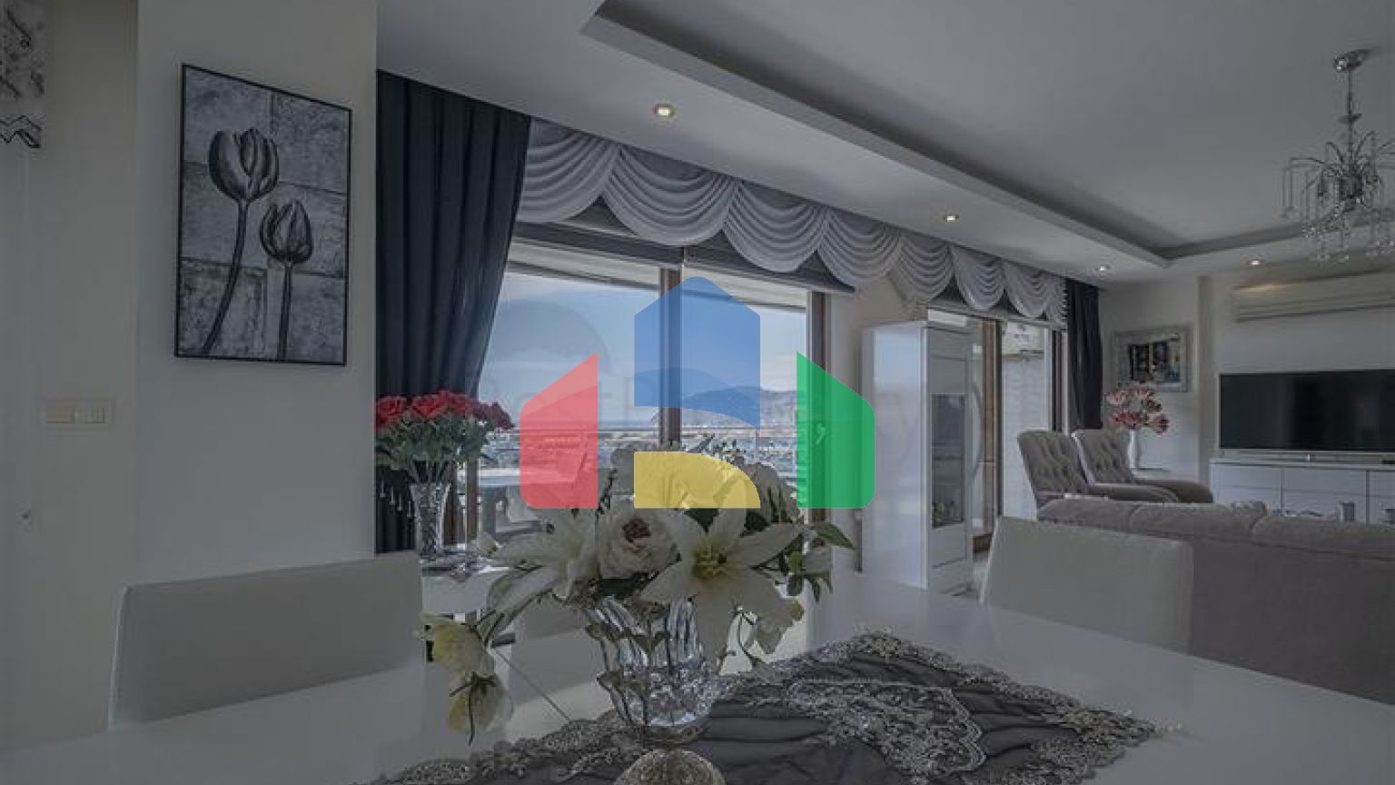 Пентхаус 3 + 1 з видом на море в районі Джікджіллі