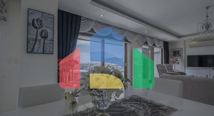 Пентхаус 3 + 1 з видом на море в районі Джікджіллі