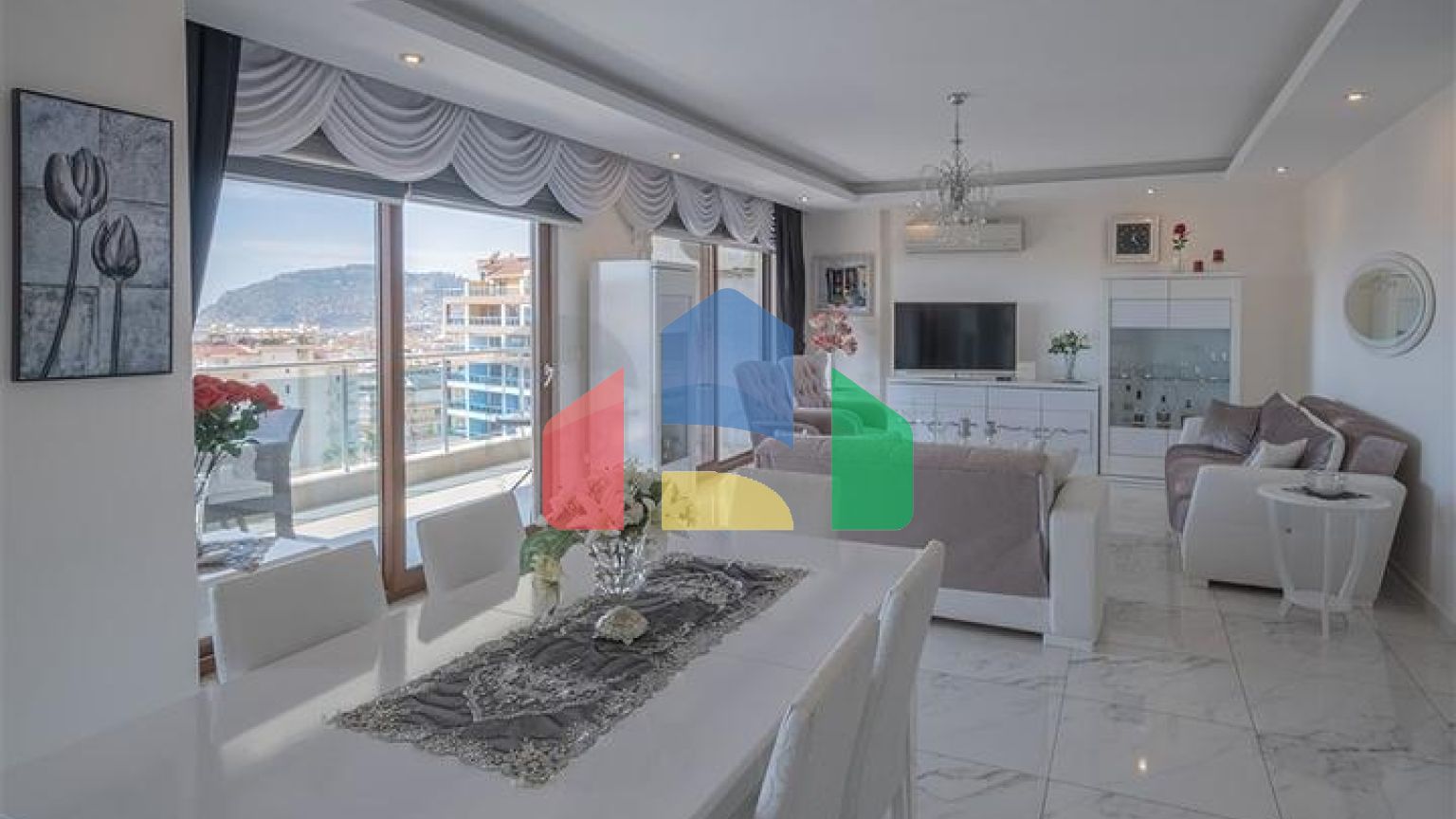 Пентхаус 3 + 1 з видом на море в районі Джікджіллі