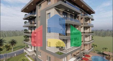 Квартира 2 + 1 з окремою кухнею в районі Джікджіллі