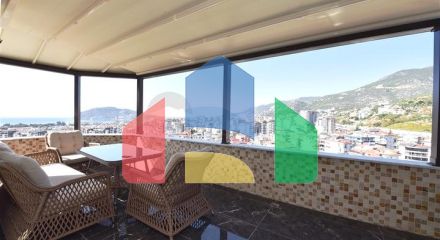 Пентхаус 4 + 1 з відкритим видом на море і аланійську фортецю Пентхаус 4 + 1 з відкритим видом на море і аланійську фортецю