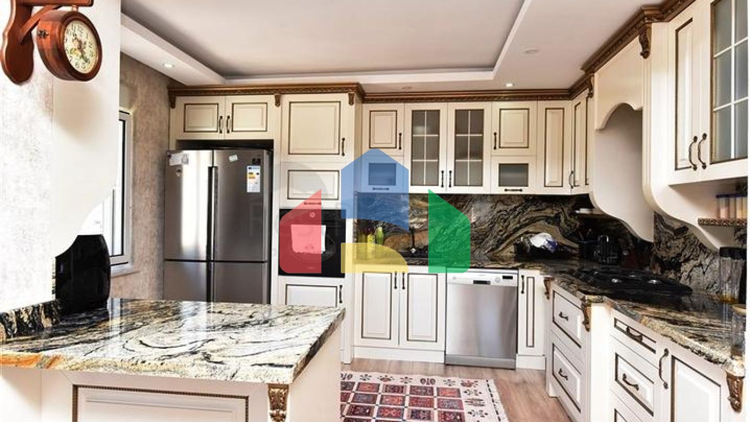 Пентхаус 4 + 1 з відкритим видом на море і аланійську фортецю