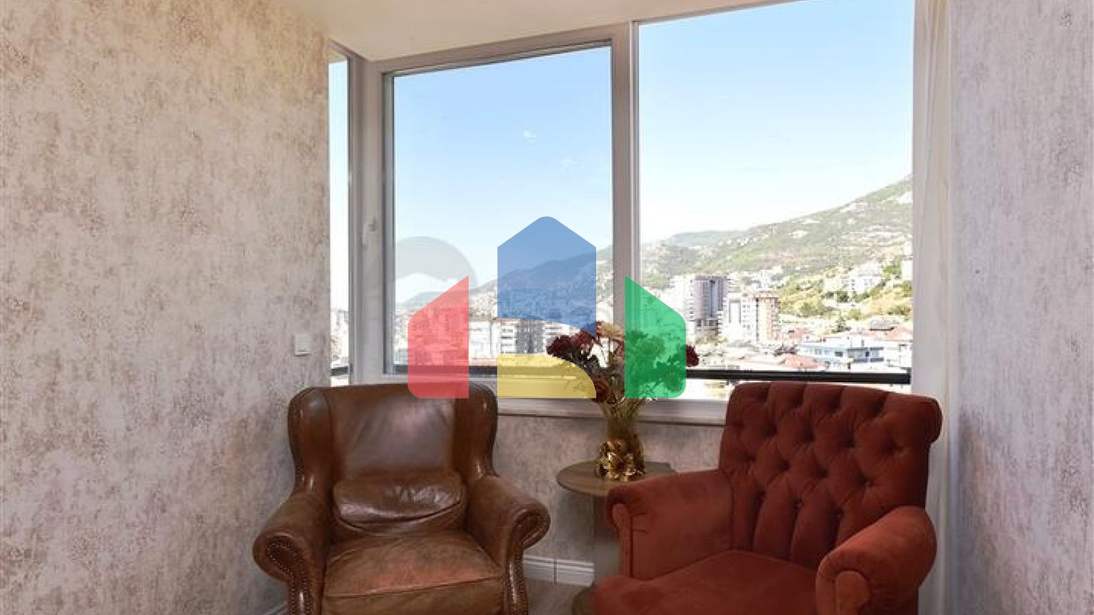 Пентхаус 4 + 1 з відкритим видом на море і аланійську фортецю