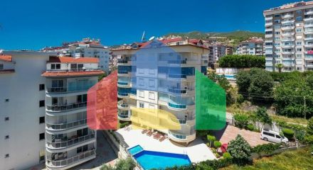 Квартира 2+1 в районе Джикджили с просторным балконом