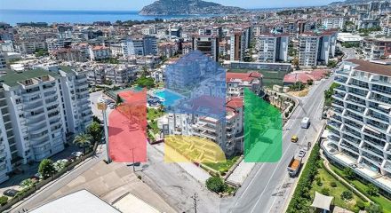 Просторная квартира 3+1 в районе Оба с террасой и развитой инфраструктурой