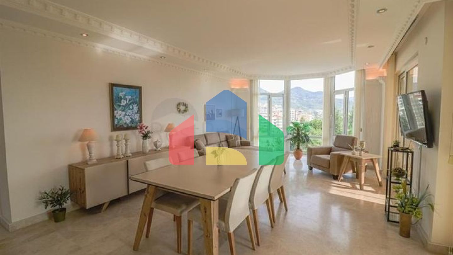 Трёхкомнатная квартира 2+1 с двумя балконами в районе Джикджилли