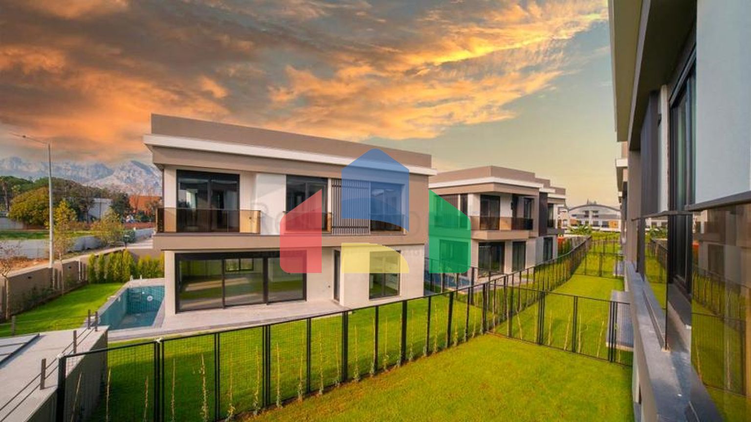 Виллы планировки 5+1 и 6+1 в микрорайоне Моллаюсуф - Анталия