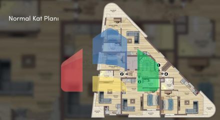 Квартиры планировки 2+1 дуплекс в микрорайоне Хурма - Анталия