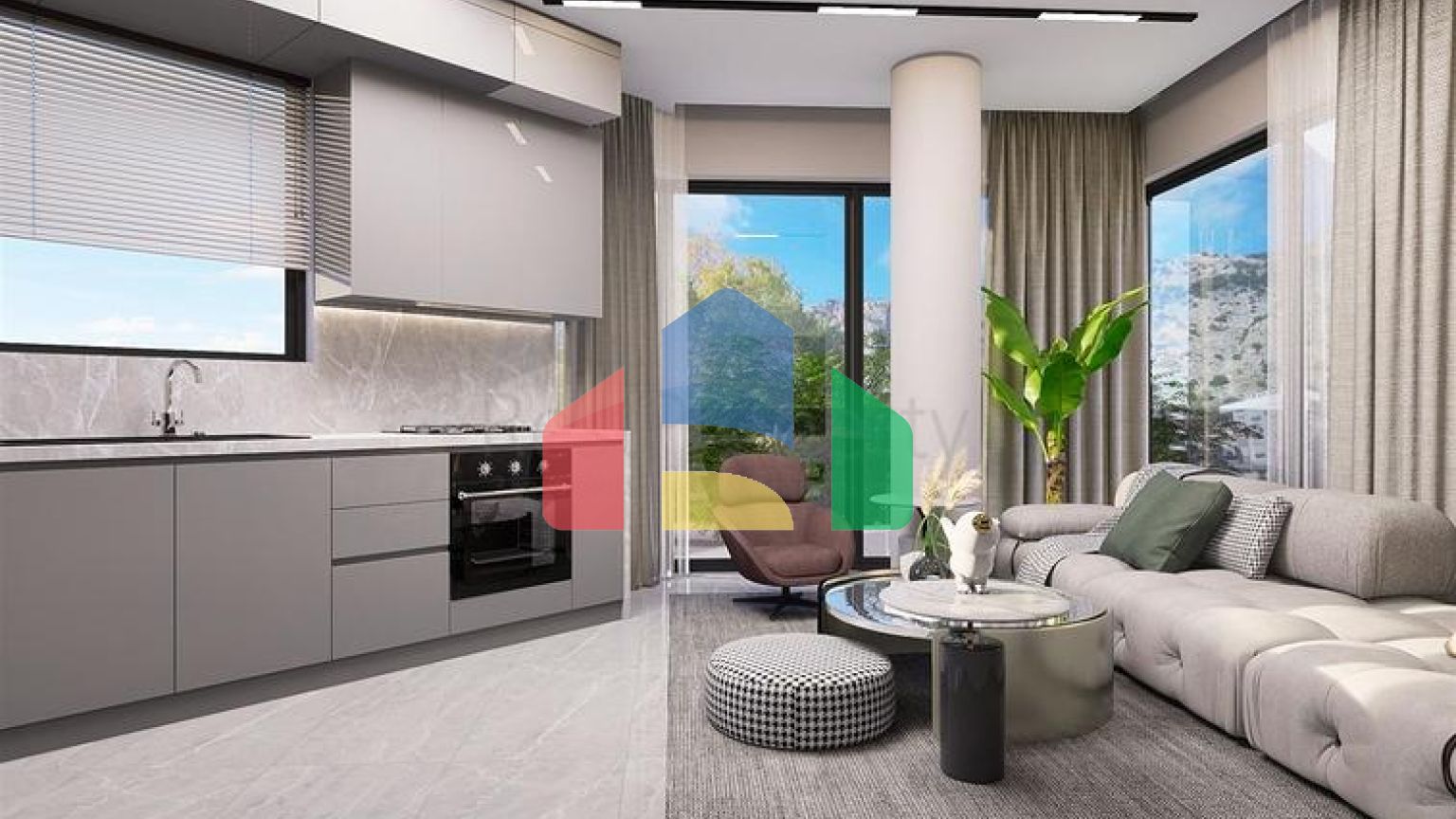 Квартиры планировки 2+1 дуплекс в микрорайоне Хурма - Анталия