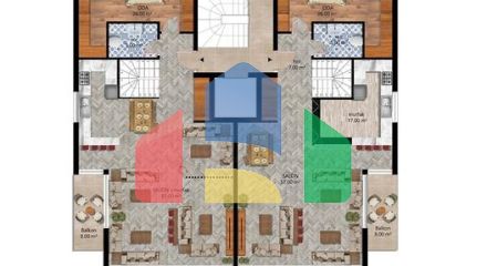 Квартиры планировки 2+1,3+1 и 4+1 дуплекс в микрорайоне Хурма - Анталия Квартиры планировки 2+1,3+1 и 4+1 дуплекс в микрорайоне Хурма - Анталия