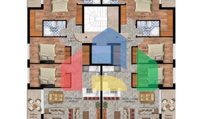 Квартиры планировки 2+1,3+1 и 4+1 дуплекс в микрорайоне Хурма - Анталия Квартиры планировки 2+1,3+1 и 4+1 дуплекс в микрорайоне Хурма - Анталия