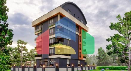 Квартира планировки 2+1 в микрорайоне Алтынкум - Анталия