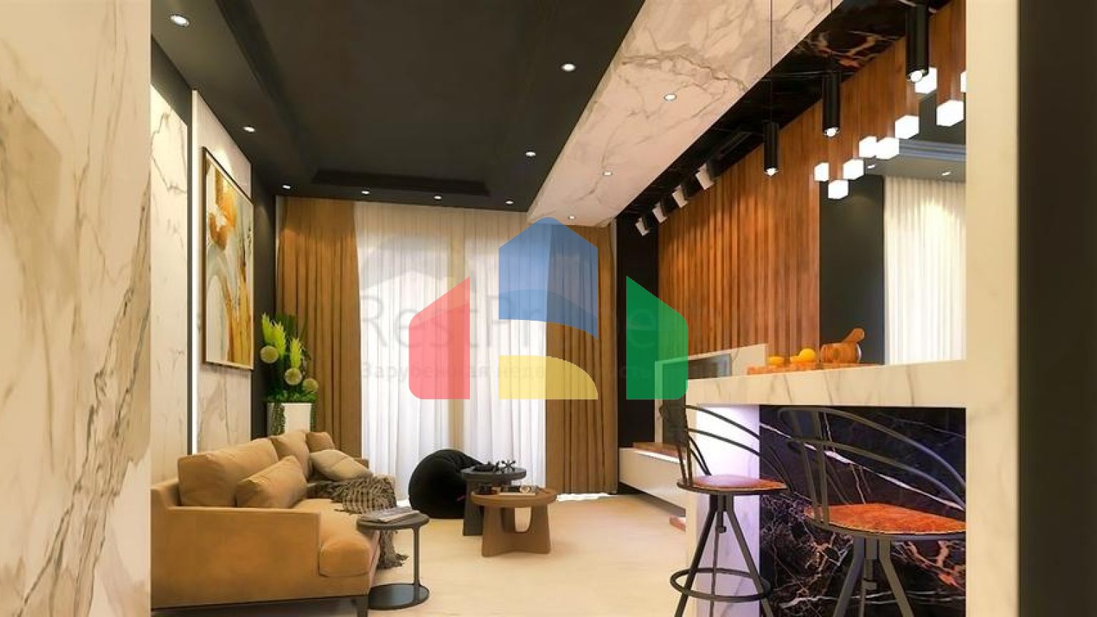 Квартири планування 4 + 1 в мікрорайоні хурма - Анталія