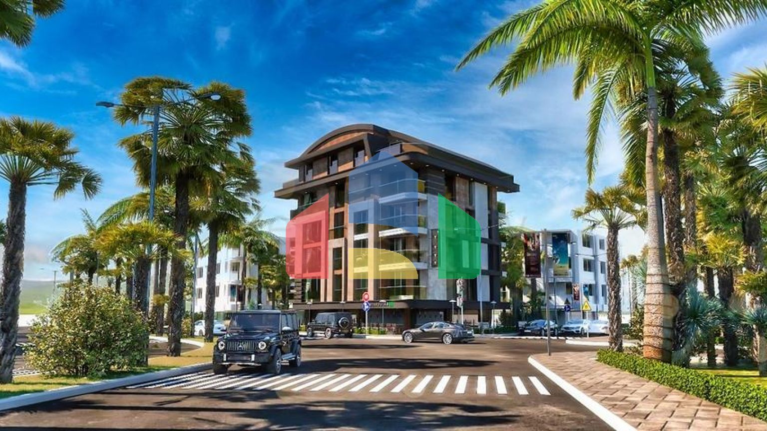 Квартири планування 4 + 1 в мікрорайоні хурма - Анталія