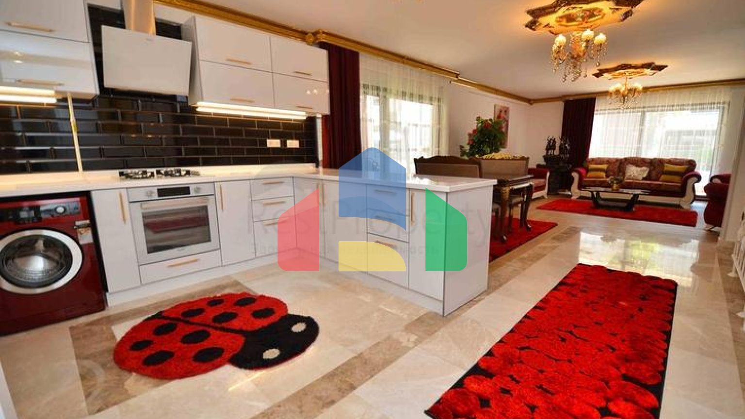 Виллы класса люкс , планировки 5+2 в микрорайоне Сарысу - Анталия