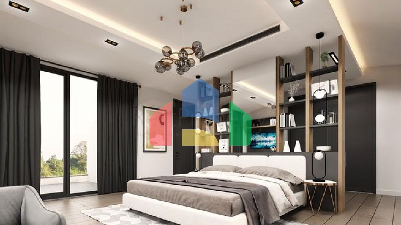 Вилла планировки 5+2 в микрорайоне Моллаюсуф - Анталия