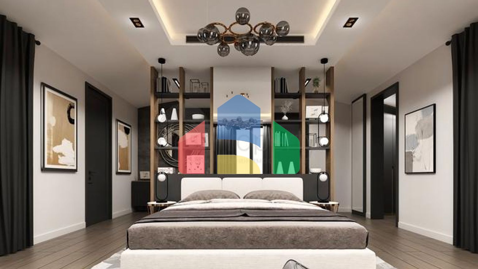 Вилла планировки 5+2 в микрорайоне Моллаюсуф - Анталия