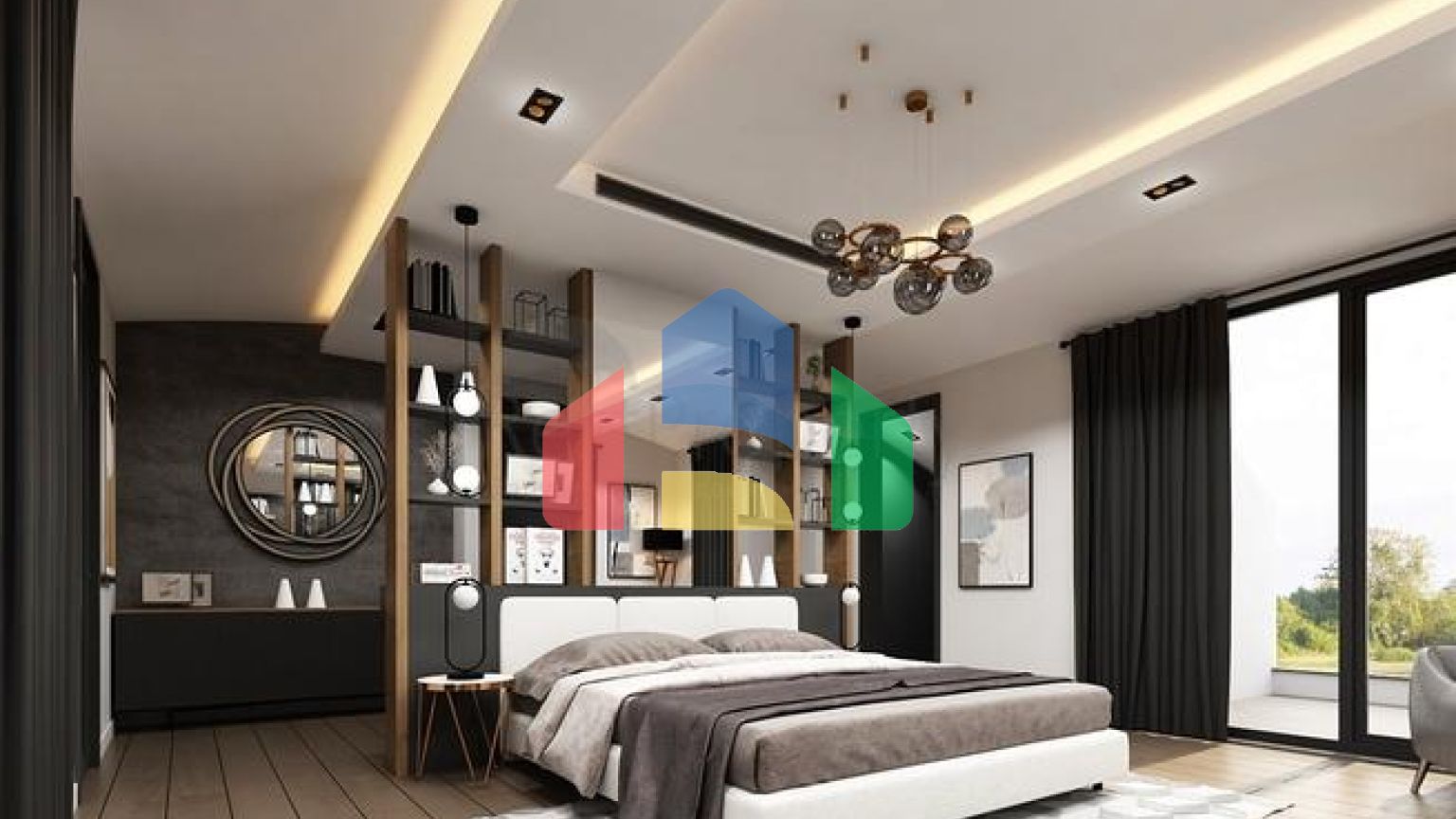 Вилла планировки 5+2 в микрорайоне Моллаюсуф - Анталия