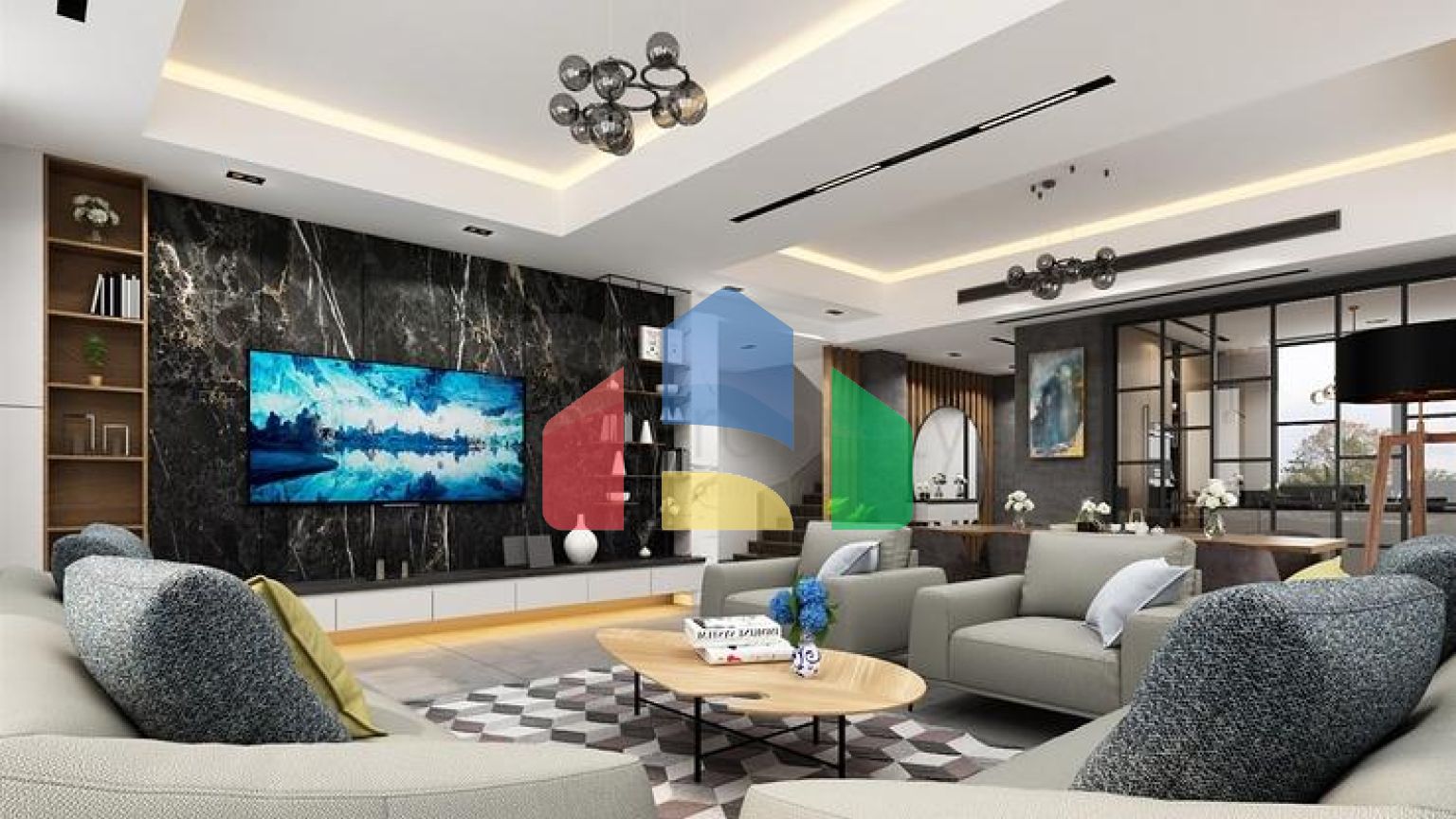 Вилла планировки 5+2 в микрорайоне Моллаюсуф - Анталия