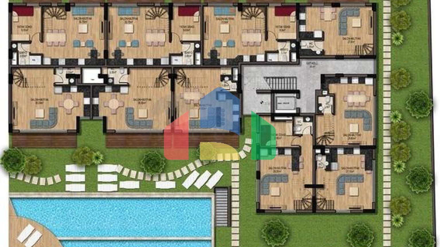 Квартири планування 2 + 1, 3+1 і 4+1 в районі Коньяалти - Анталія