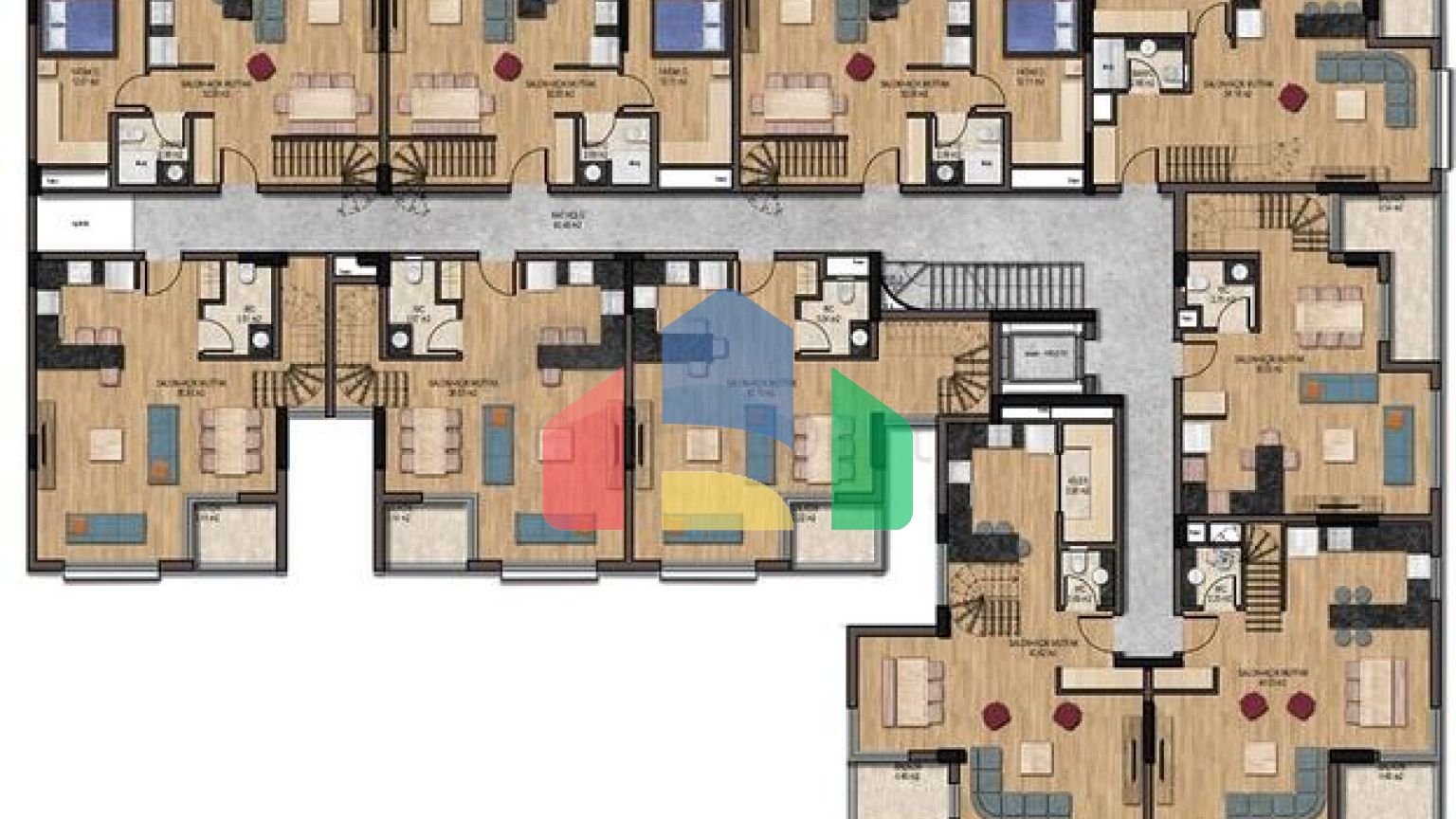 Квартири планування 2 + 1, 3+1 і 4+1 в районі Коньяалти - Анталія