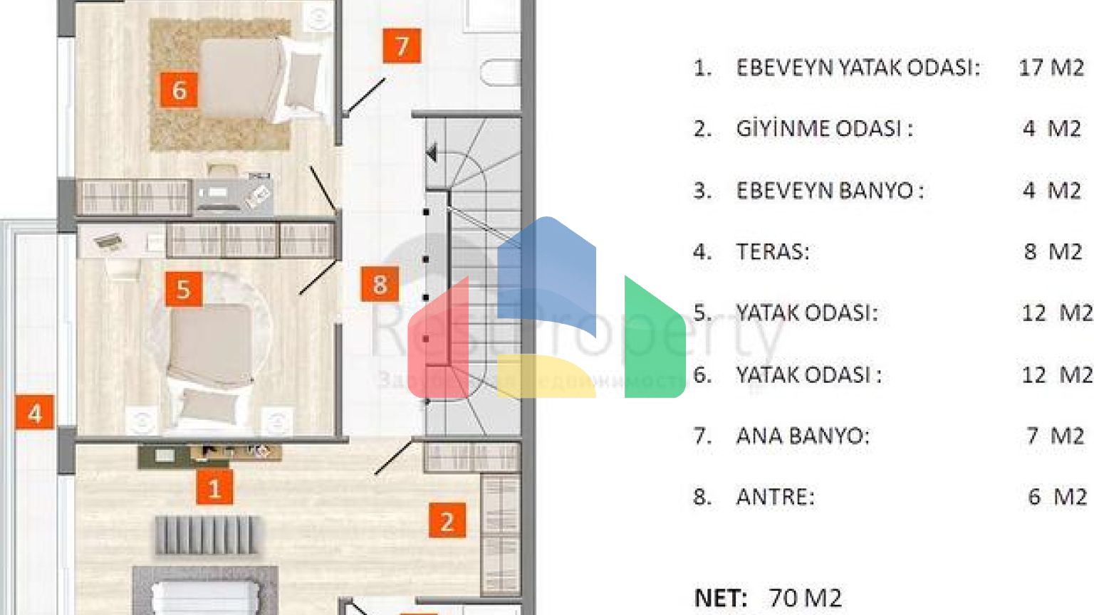 Вілла просторого планування 5 + 1 в районі Молла Юсуф - Анталія