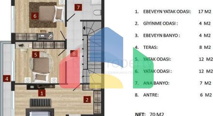 Вілла просторого планування 5 + 1 в районі Молла Юсуф - Анталія Вілла просторого планування 5 + 1 в районі Молла Юсуф - Анталія