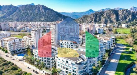 Квартири планування 2+1 і 3 + 1 дуплекс в мікрорайоні Хурма-Анталія