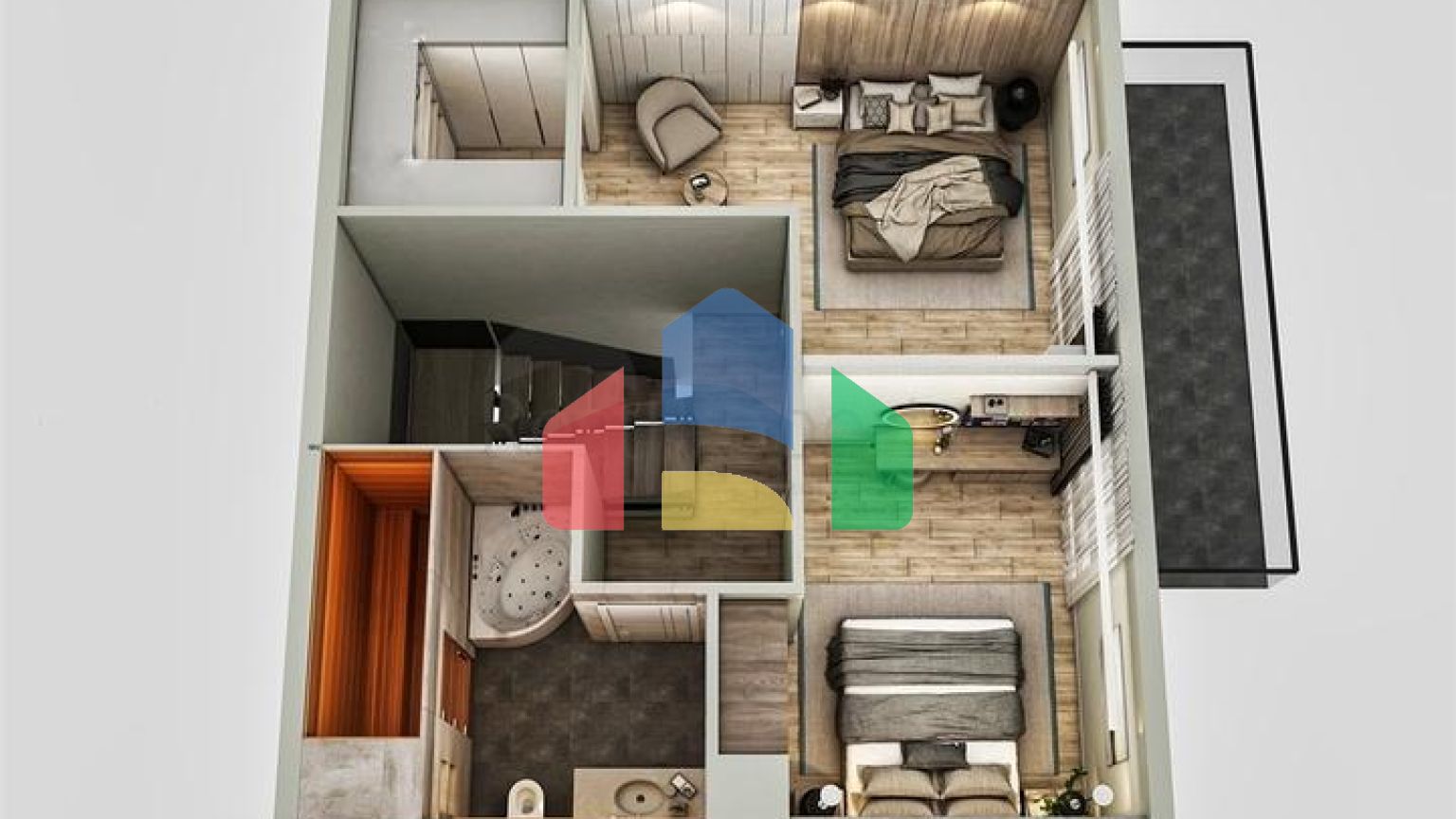 Квартири планування 2 + 1 дуплекс в мікрорайоні хурма-Анталія