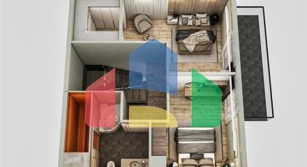 Квартири планування 2 + 1 дуплекс в мікрорайоні хурма-Анталія