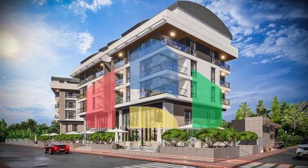 Квартири планування 2 + 1 дуплекс в мікрорайоні хурма-Анталія