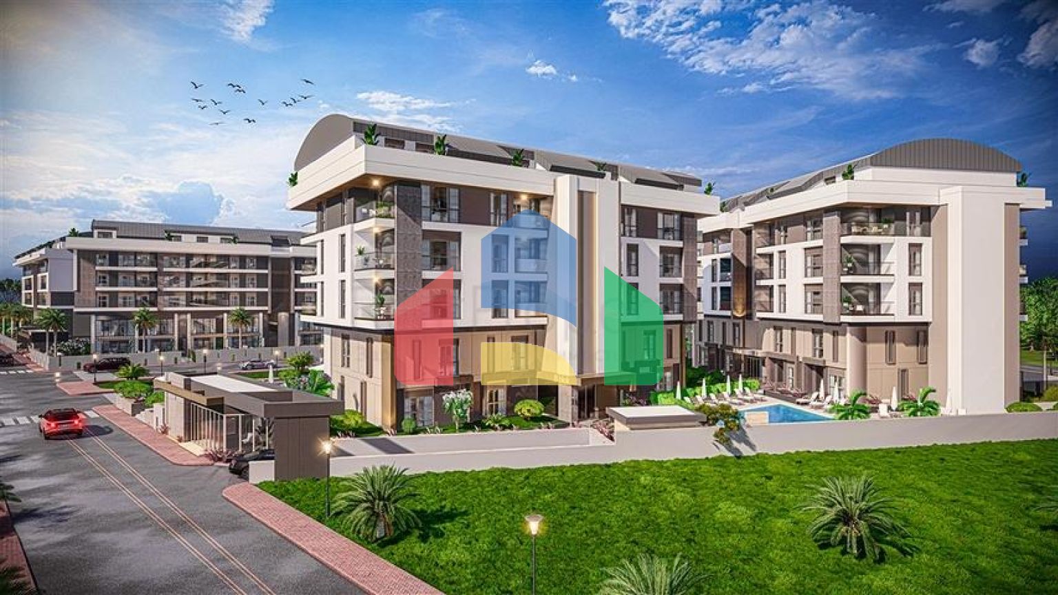 Квартири планування 2 + 1 дуплекс в мікрорайоні хурма-Анталія