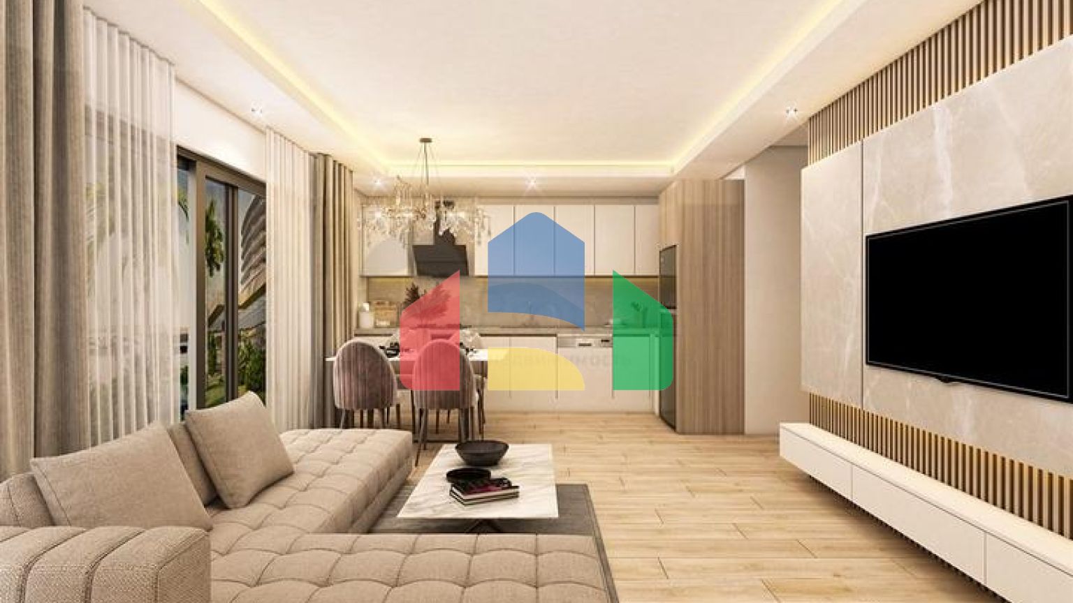 Квартири планування 2 + 1 дуплекс в мікрорайоні хурма-Анталія