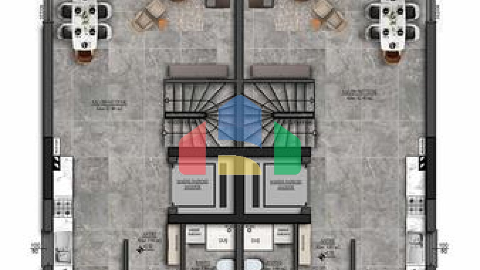 Вилла планировки 5+1 в микрорайоне Моллаюсуф - Анталия