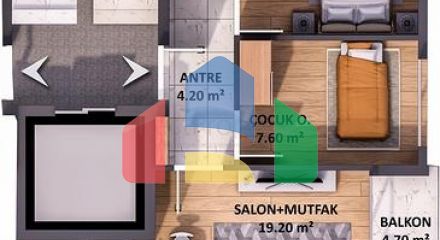 Квартиры планировки 1+1 и 2+1 в микрорайоне Кызыларык - Анталия