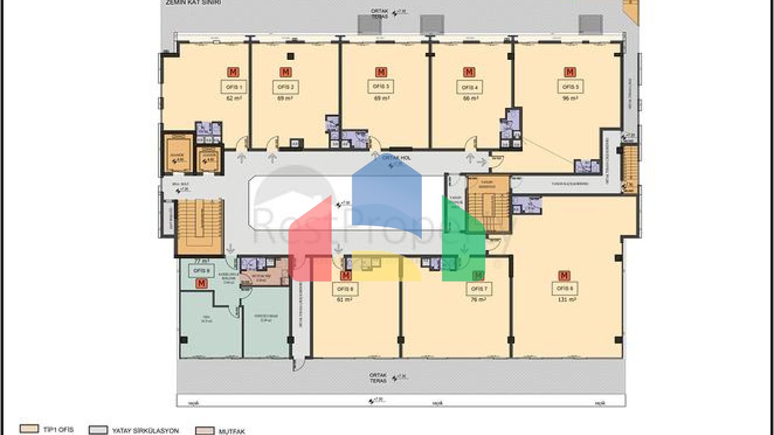 Комерційне приміщення під офіс в центрі міста Анталія