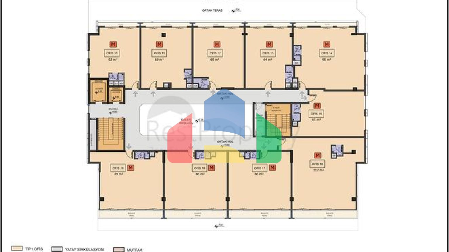 Комерційне приміщення під офіс в центрі міста Анталія