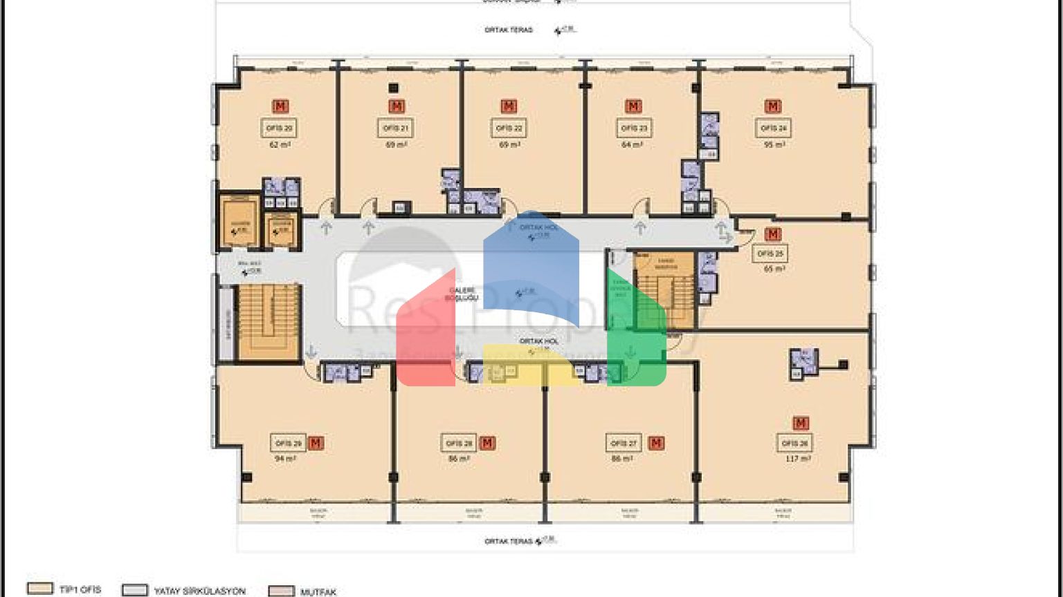 Комерційне приміщення під офіс в центрі міста Анталія