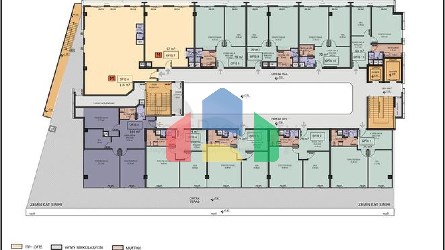 Комерційне приміщення під офіс в центрі міста Анталія