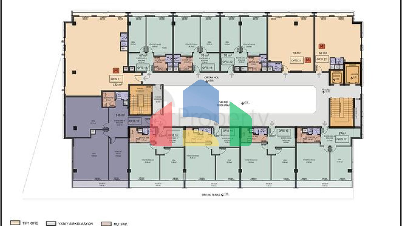 Комерційне приміщення під офіс в центрі міста Анталія