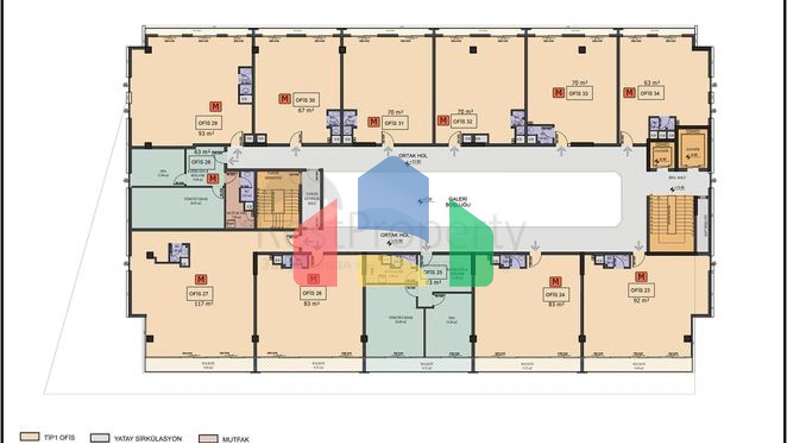 Комерційне приміщення під офіс в центрі міста Анталія