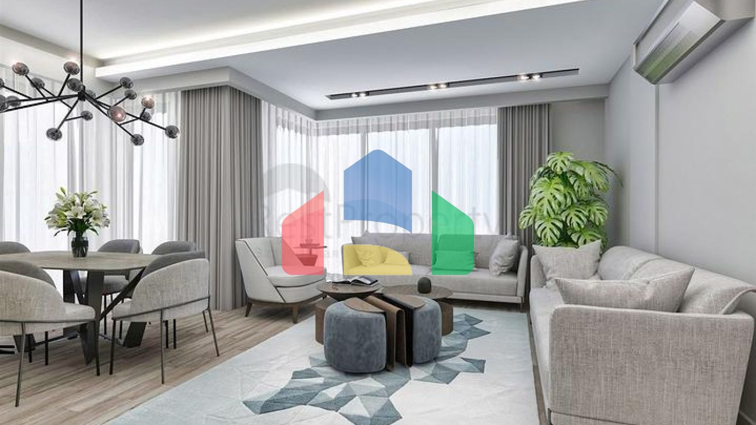 Квартири планування 2 + 1, 4 + 1 і 5 + 1 в центрі міста Анталія