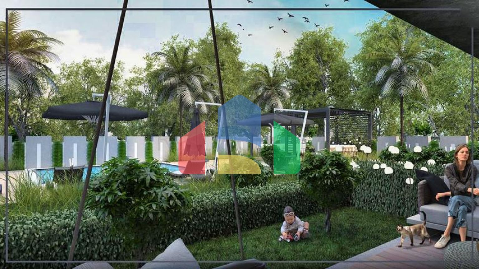 Квартиры планировки 2+1 и 3+1 в микрорайоне Ешильбахче - Анталья